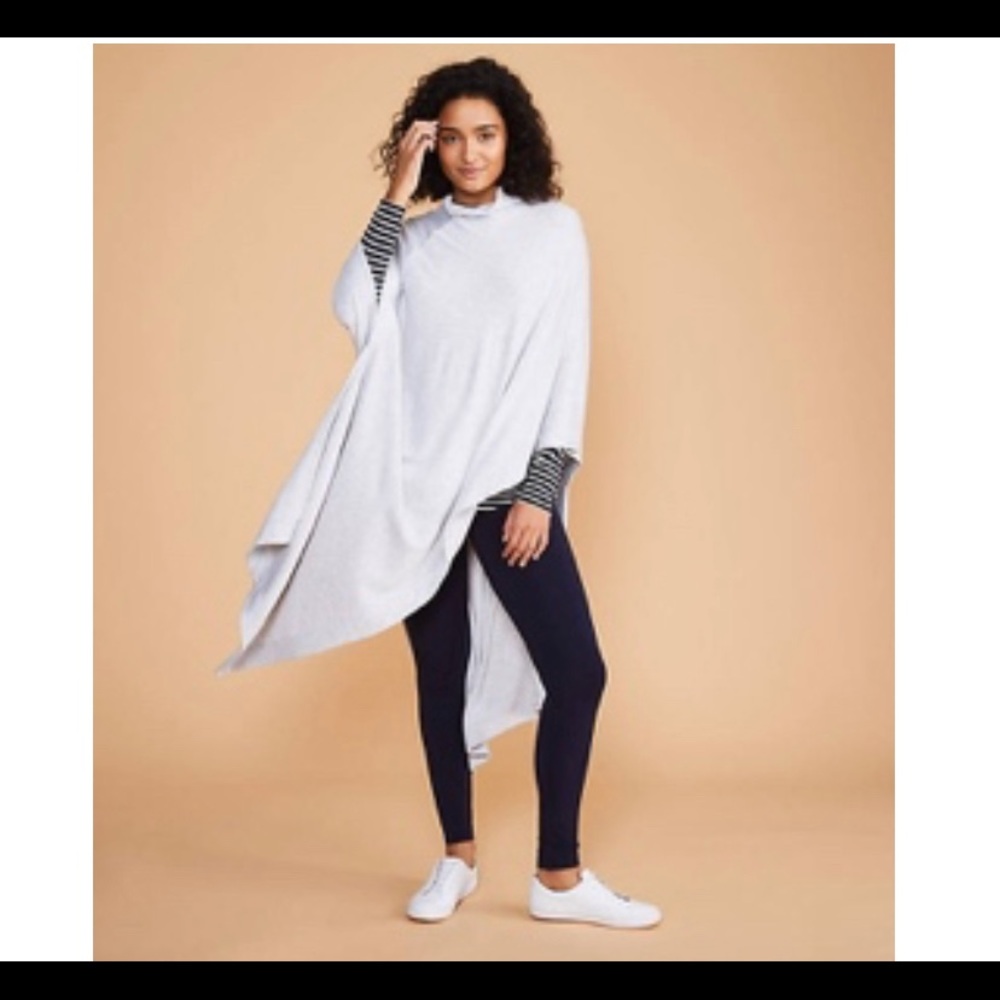 Wrap/poncho style. Lou & Grey.
